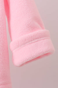 Fleece Bow Coat - Pink