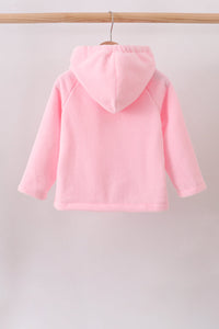 Fleece Bow Coat - Pink