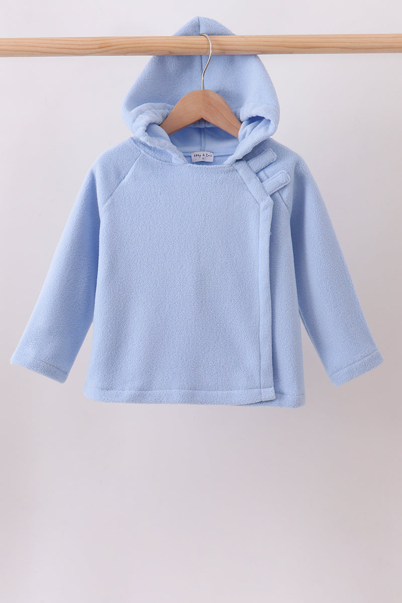 Fleece Bow Coat - Blue