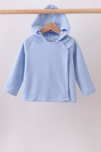 Fleece Bow Coat - Blue