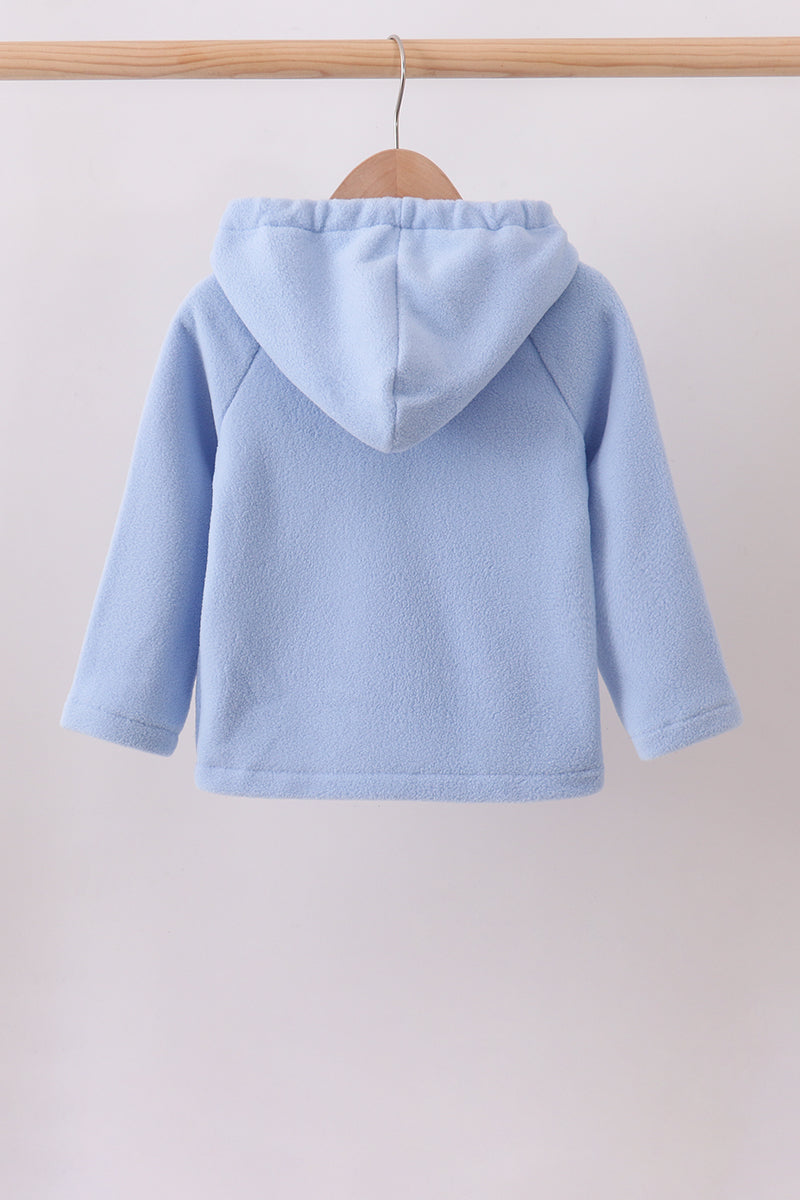 Fleece Bow Coat - Blue