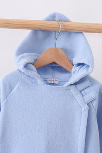 Fleece Bow Coat - Blue