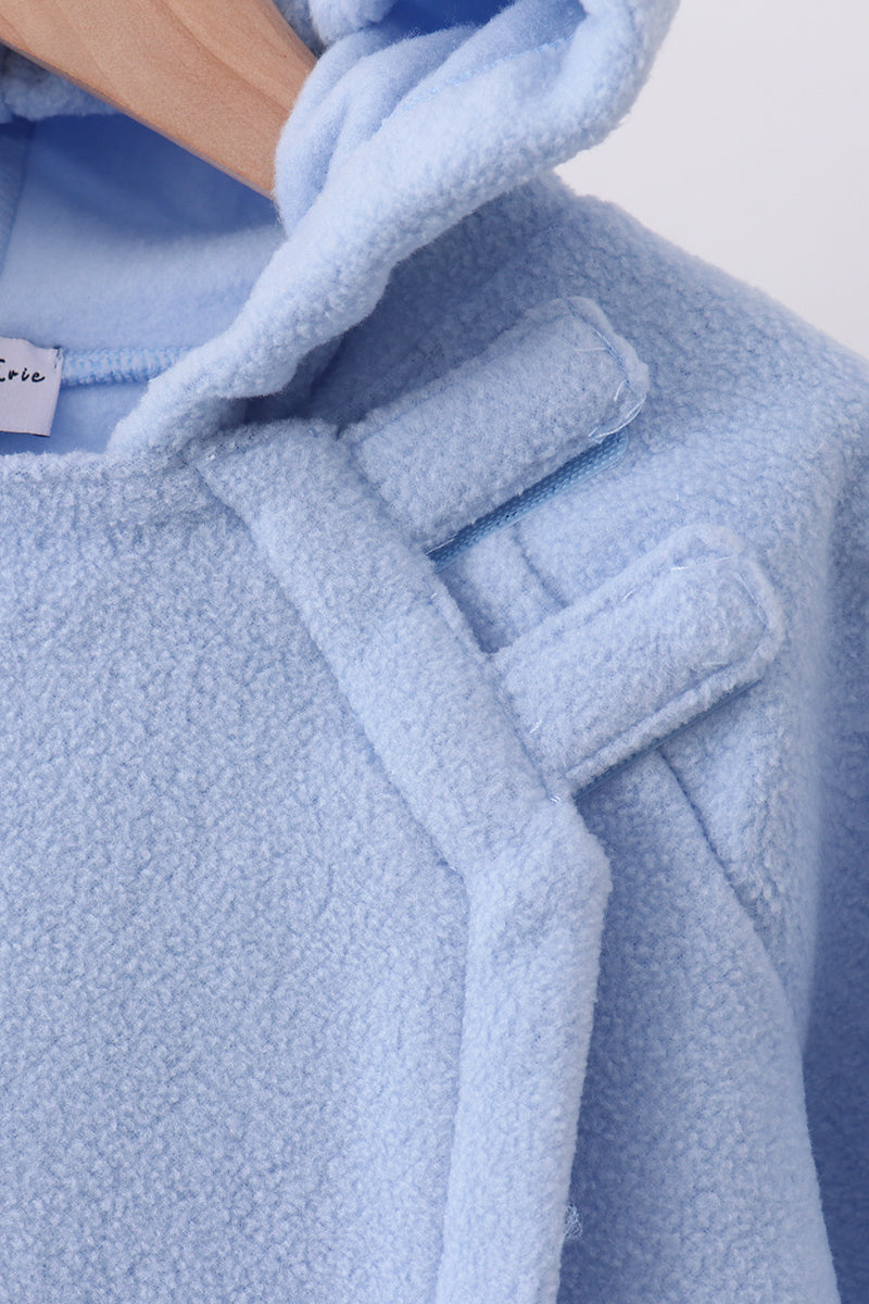 Fleece Bow Coat - Blue