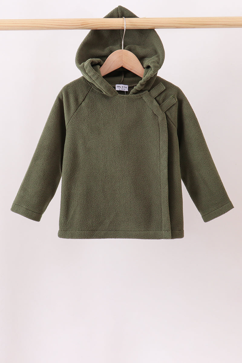 Fleece Bow Coat - Green