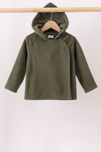 Fleece Bow Coat - Green