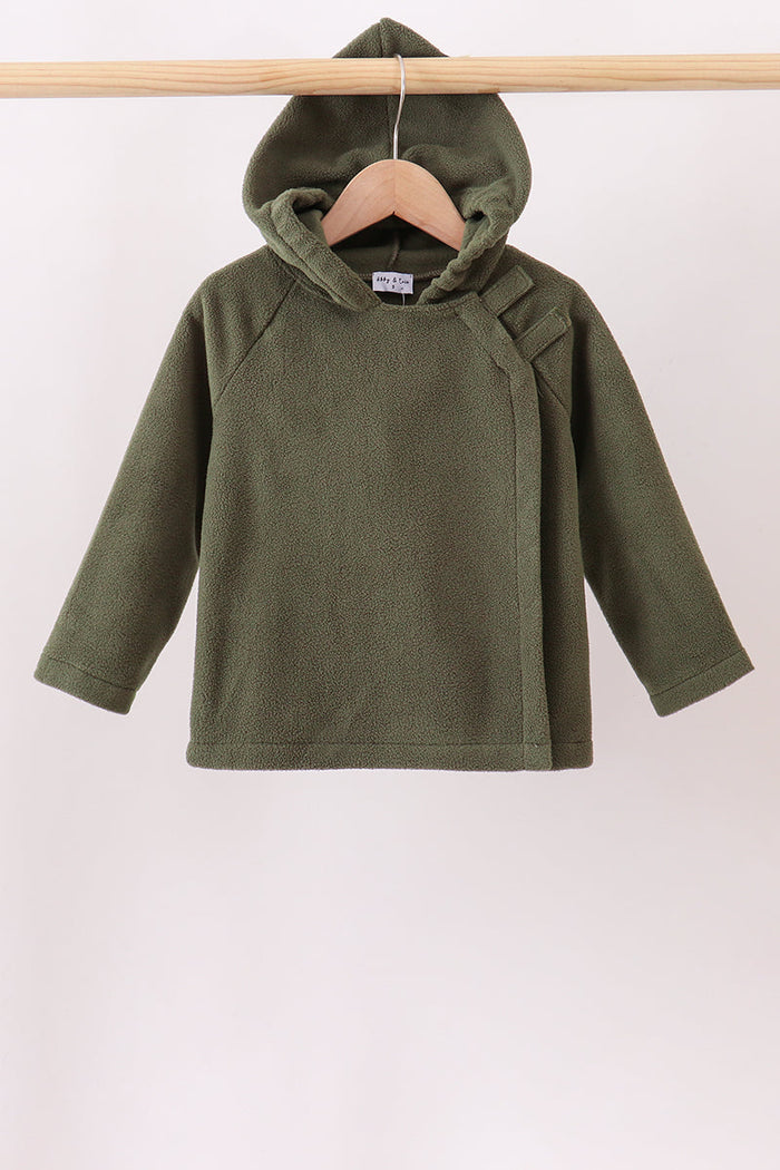 Fleece Bow Coat - Green
