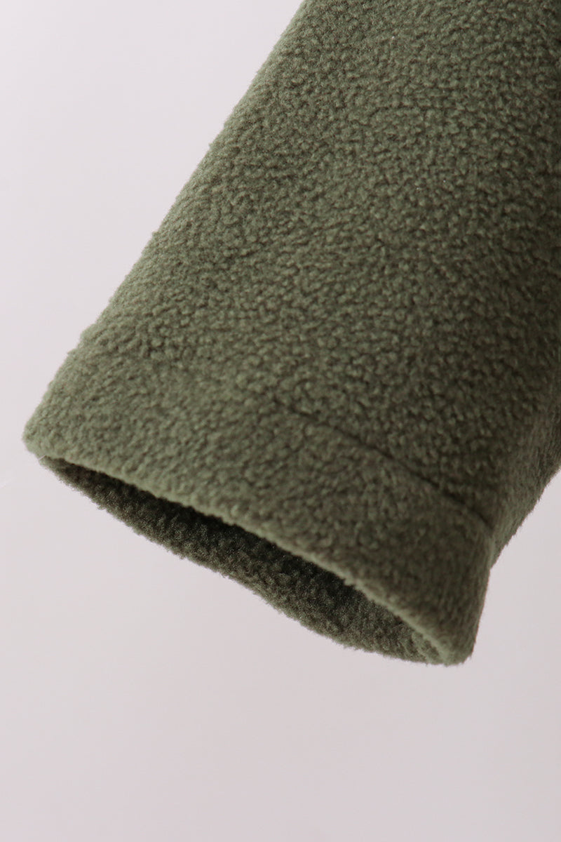 Fleece Bow Coat - Green
