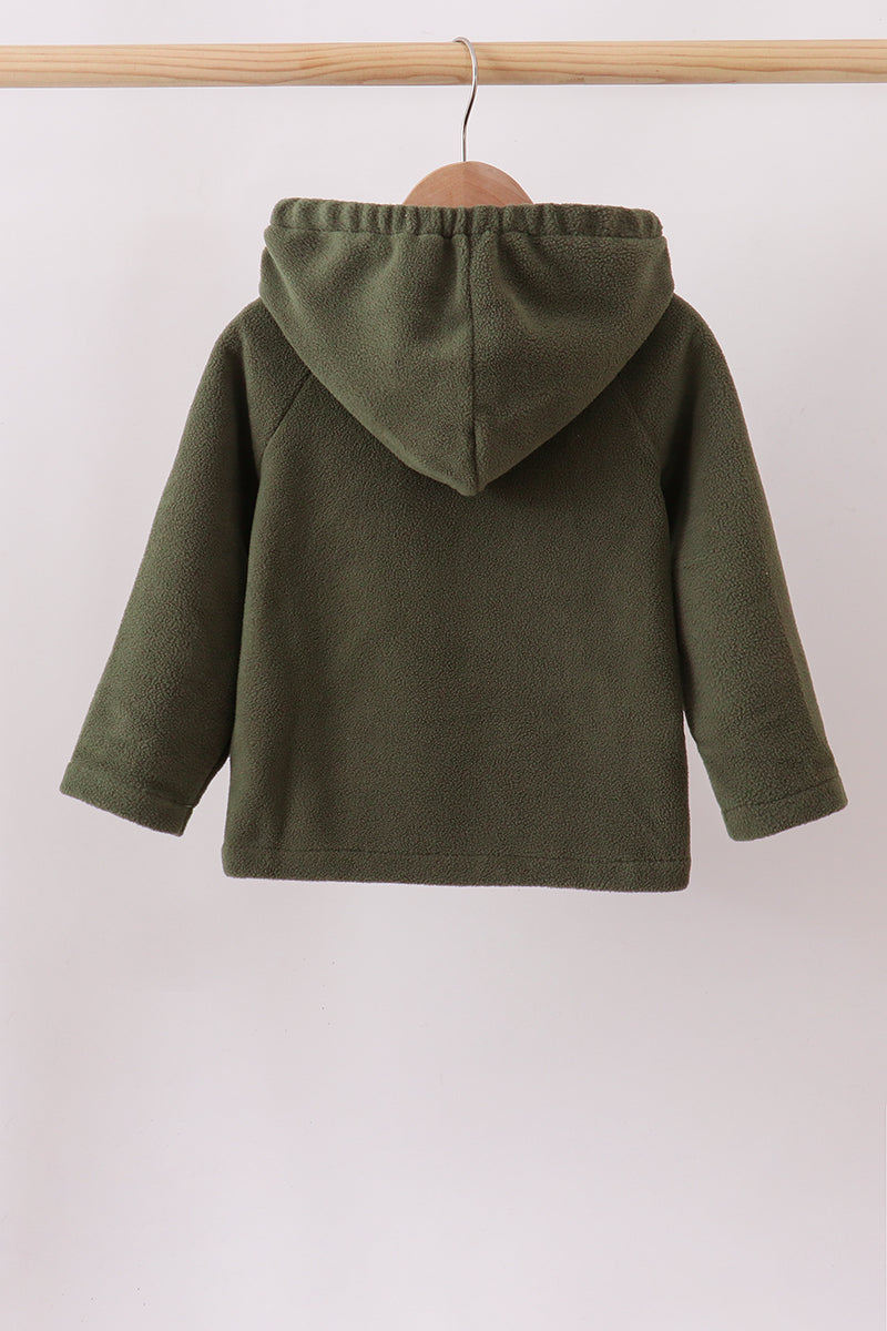 Fleece Bow Coat - Green