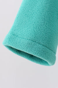 Fleece Bow Coat - Turquoise