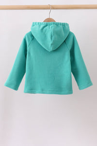 Fleece Bow Coat - Turquoise