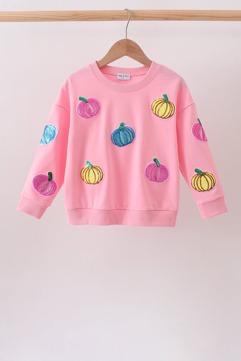 Pumpkin Sequin Mom&me Top