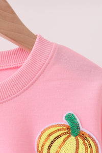 Pumpkin Sequin Mom&me Top