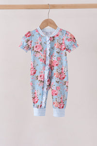 Rose floral ruffle romper