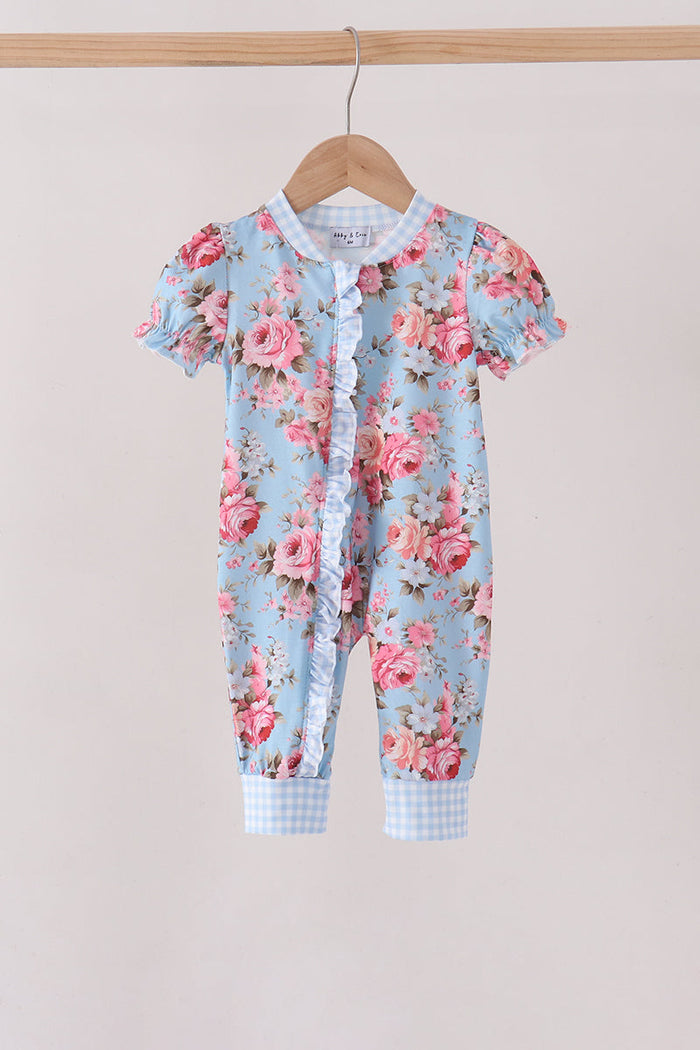 Rose floral ruffle romper