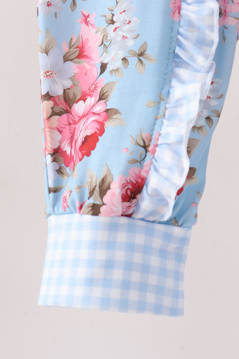 Rose floral ruffle romper