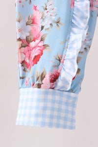 Rose floral ruffle romper