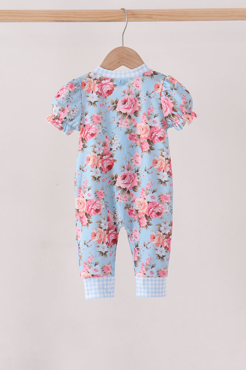 Rose floral ruffle romper