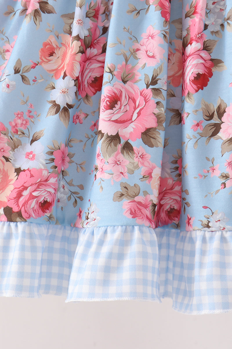 Rose floral ruffle pants set
