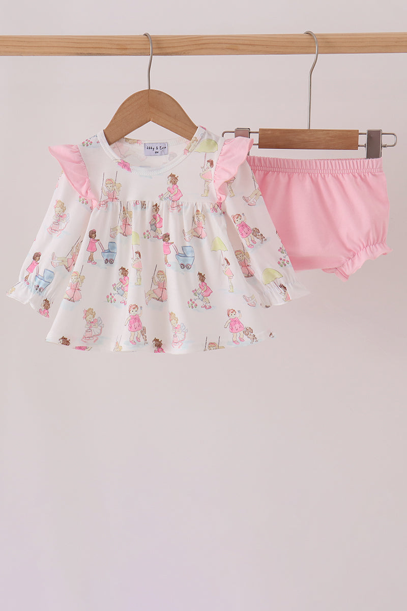 All day adventure ruffle bloomer set