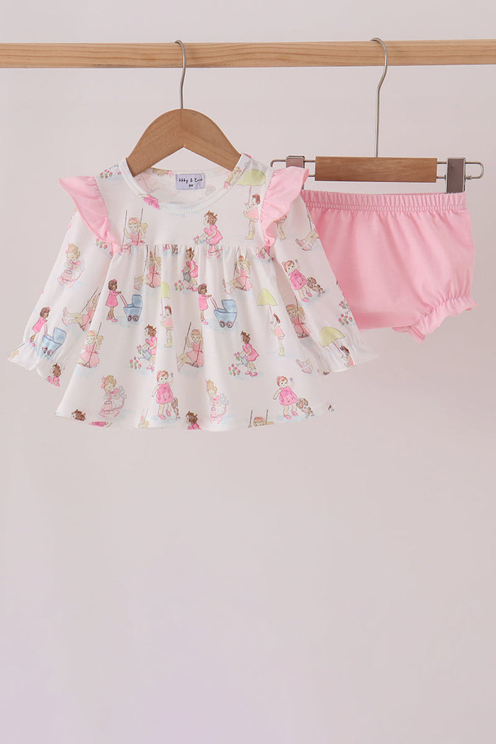 All day adventure ruffle bloomer set