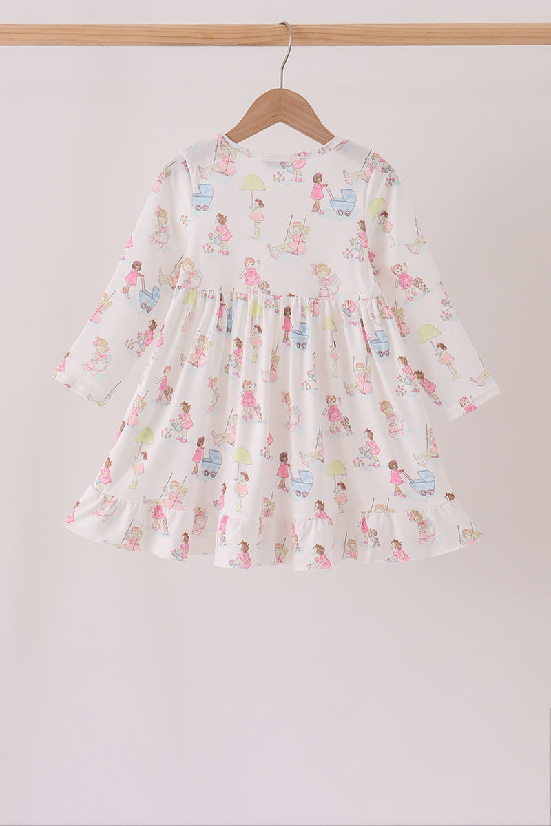 All day adventure ruffle dress