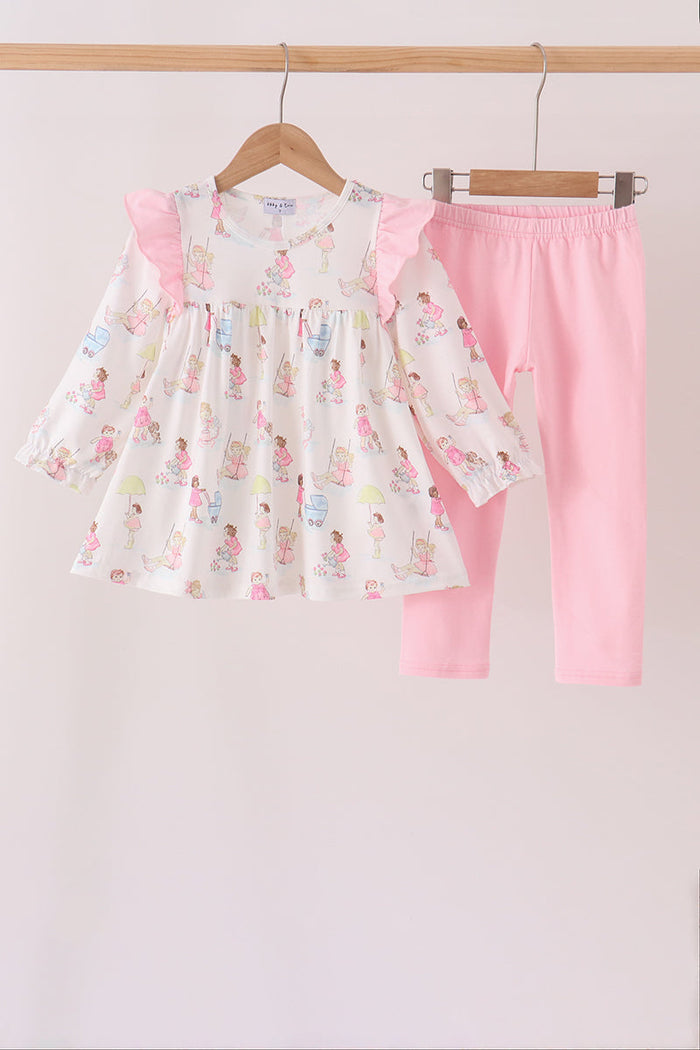 All day adventure ruffle pants set