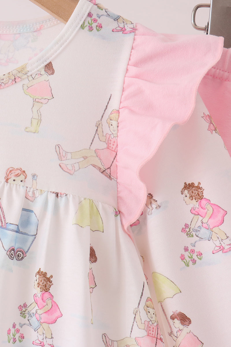 All day adventure ruffle pants set
