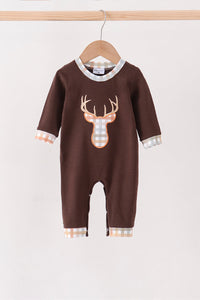 Deer applique romper