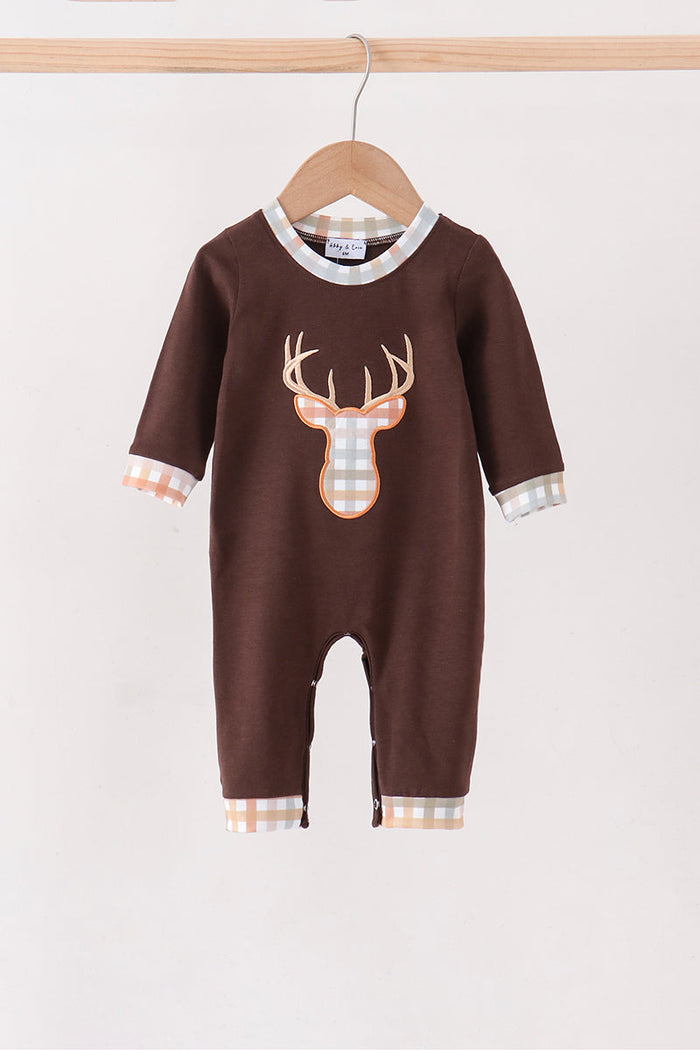 Deer applique romper