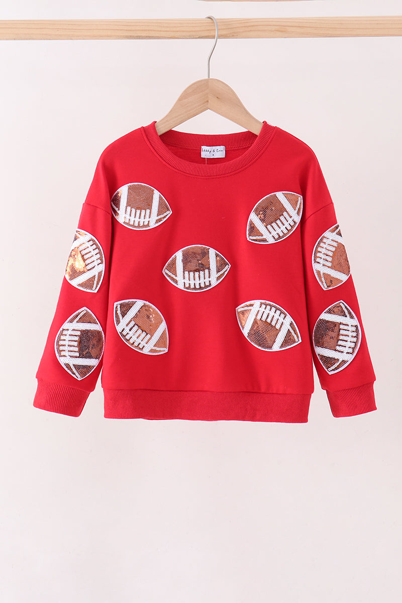Football sequin mom&me top