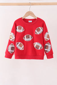 Football sequin mom&me top