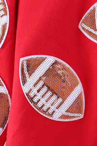 Football sequin mom&me top