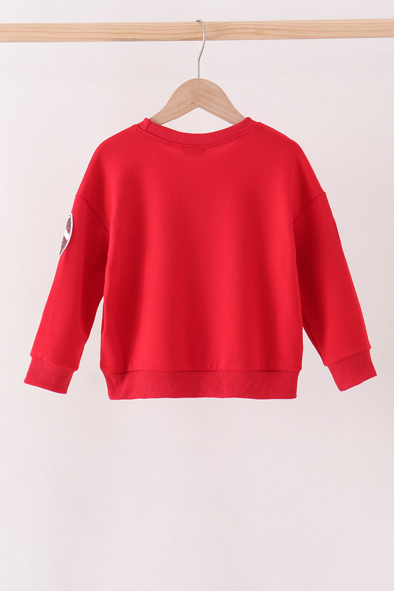Football sequin mom&me top