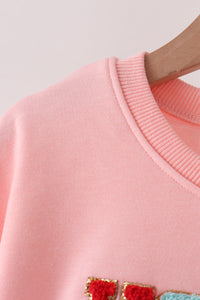 Holly Jolly French Knot Mom&me Top