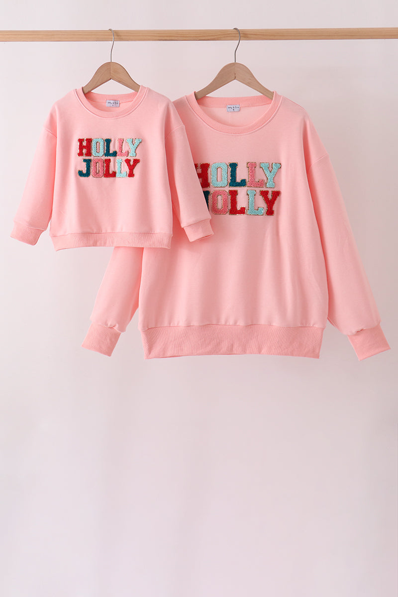 Holly Jolly French Knot Mom&me Top