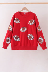 Football sequin mom&me top