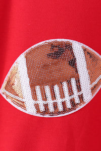 Football sequin mom&me top