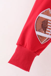 Football sequin mom&me top