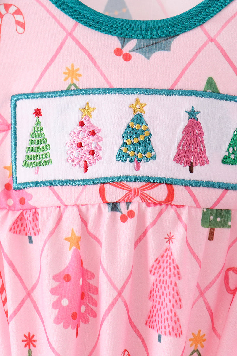 Christmas Tree Embroidery Gown