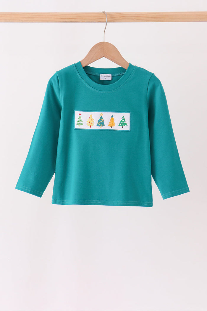Christmas Tree Embroidery Top