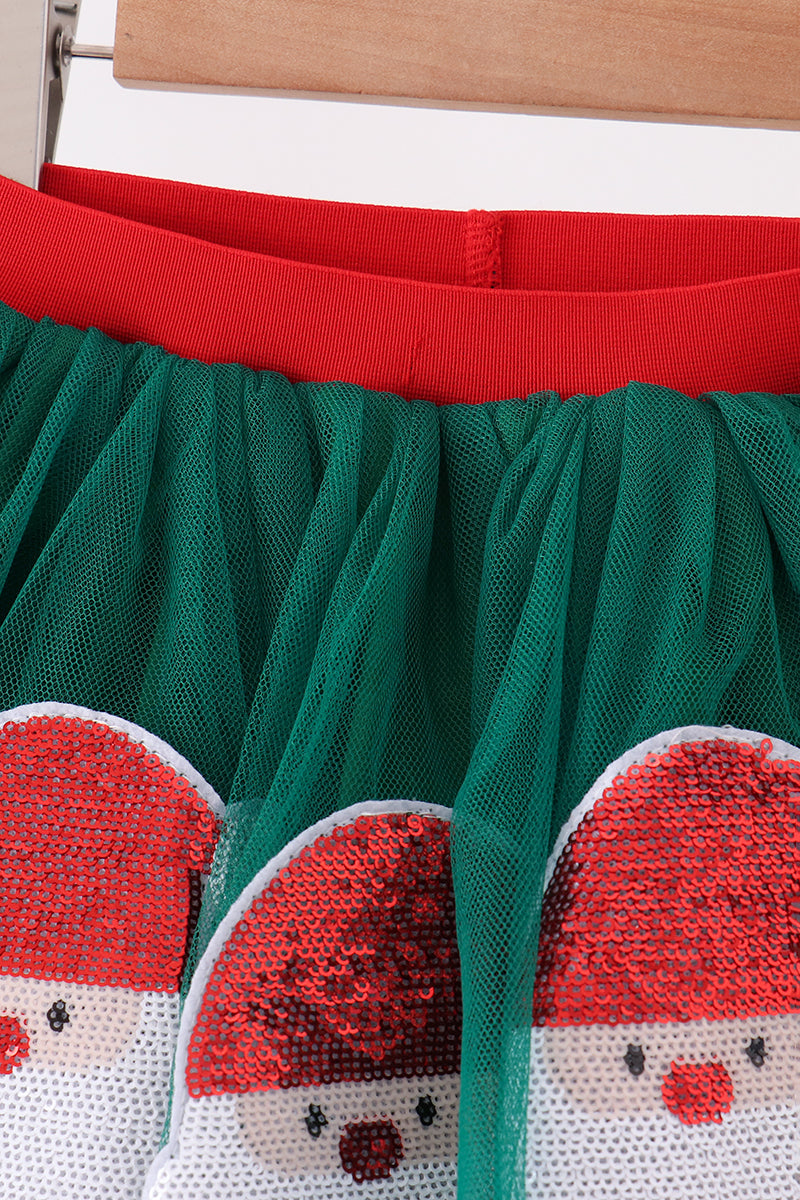 Santa Sequin Skort