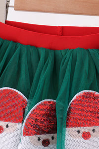 Santa Sequin Skort