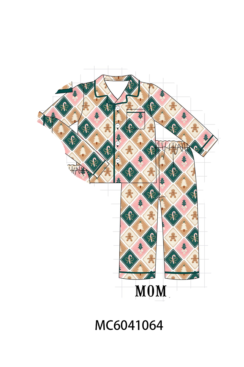 Gingerbread Bamboo Mom&me Pajama Set