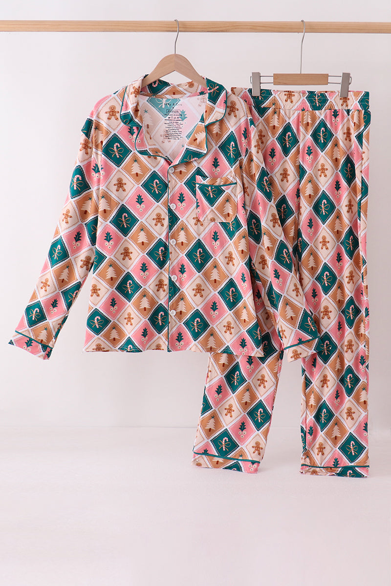 Gingerbread Bamboo Mom&me Pajama Set
