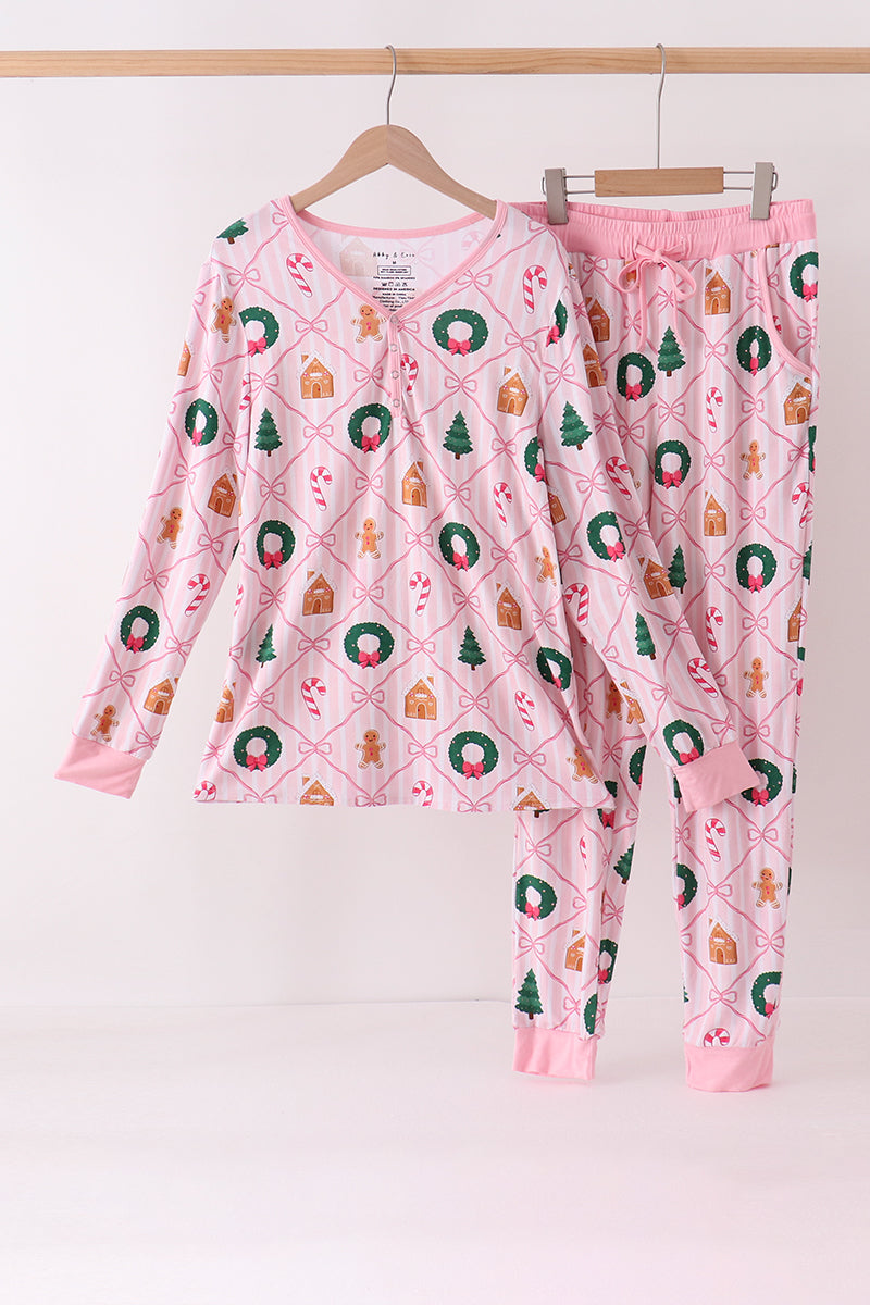 Christmas Tree Bamboo Mom&me Pajama Set