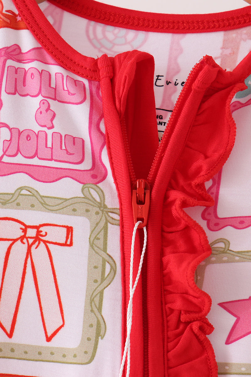 Santa Carousel Bamboo Romper
