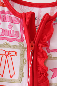 Santa Carousel Bamboo Romper