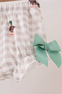 Duck Ruffle Gingham Bloomer Set