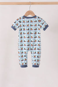 Mallard duck embroidery romper
