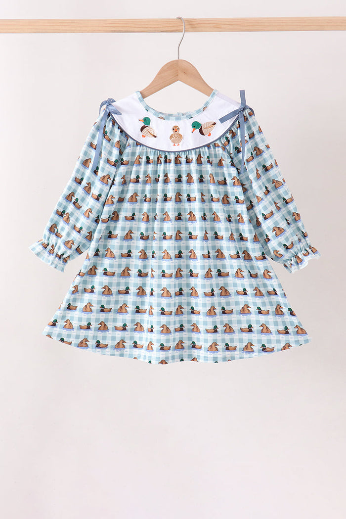Mallard duck embroidery dress